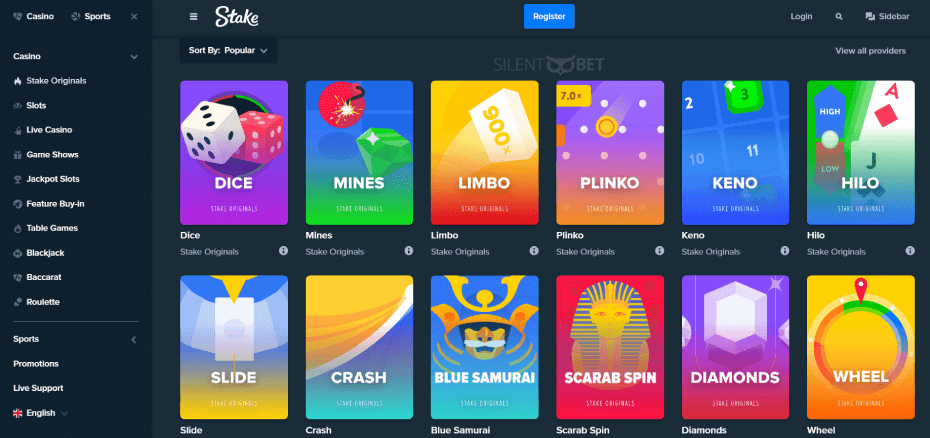 Expérience de jeu sur Stake