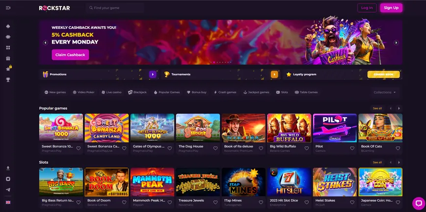 Game Catalogue – Slots, Live Casino, and Classic Table Games