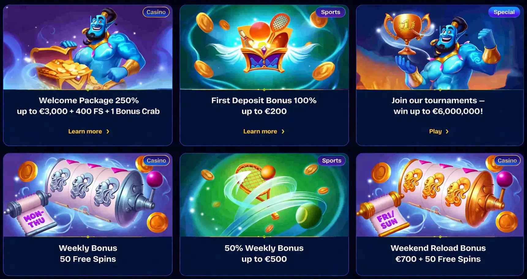 Bonus and exclusive promotions