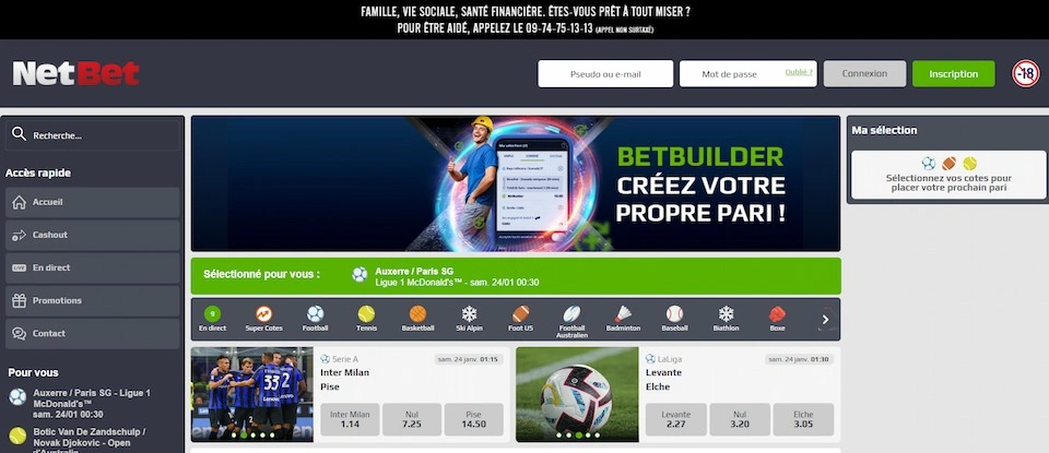 NetBet – Casino international fiable et service client excellent