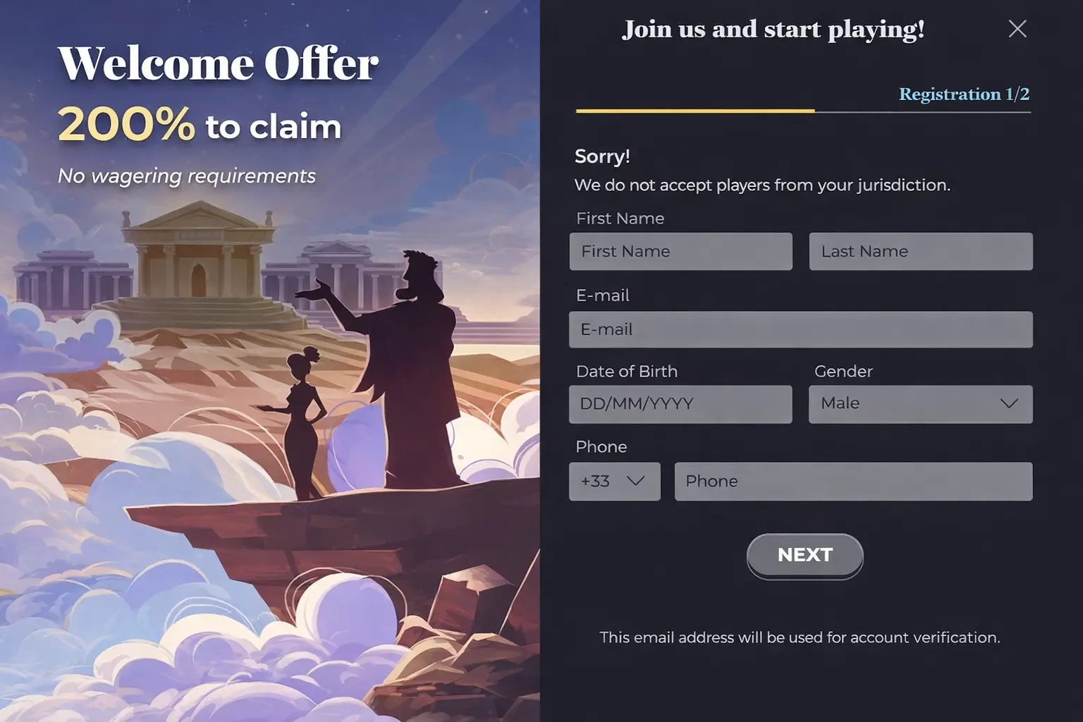 Olympe Casino How to Log In to Your Account