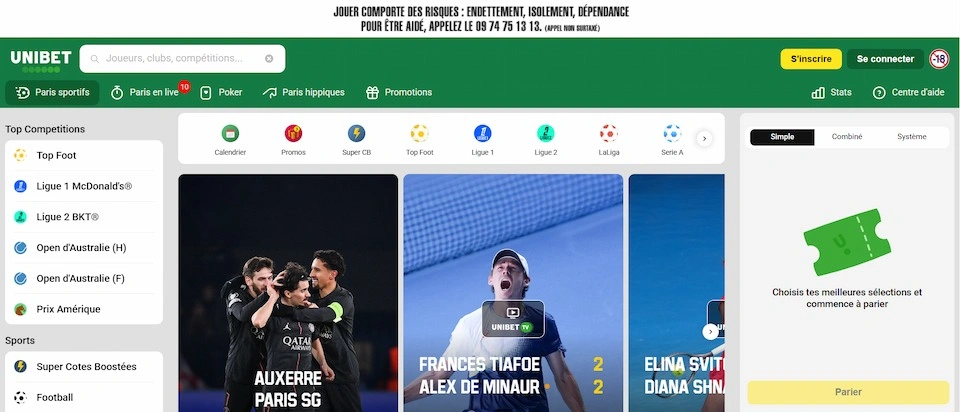 Unibet – Expérience live immersive et promotions régulières