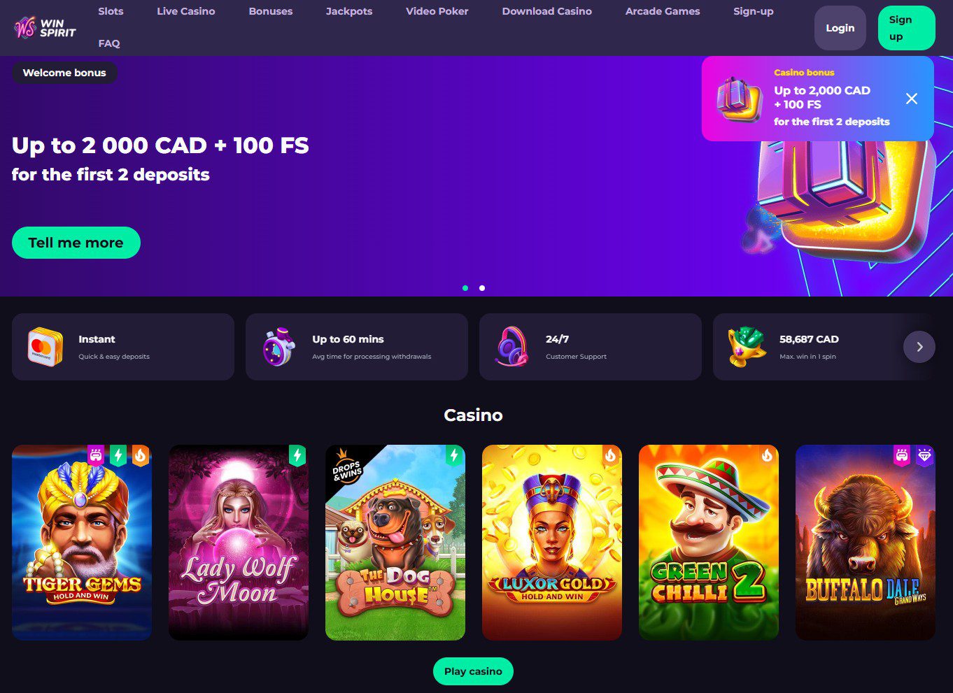 Main Features of WinSpirit Casino 2026