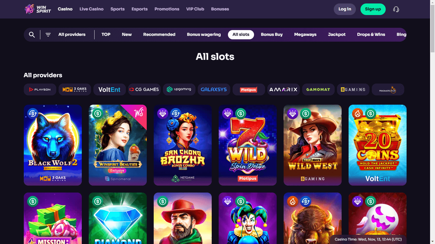 Main Features of WinSpirit Casino