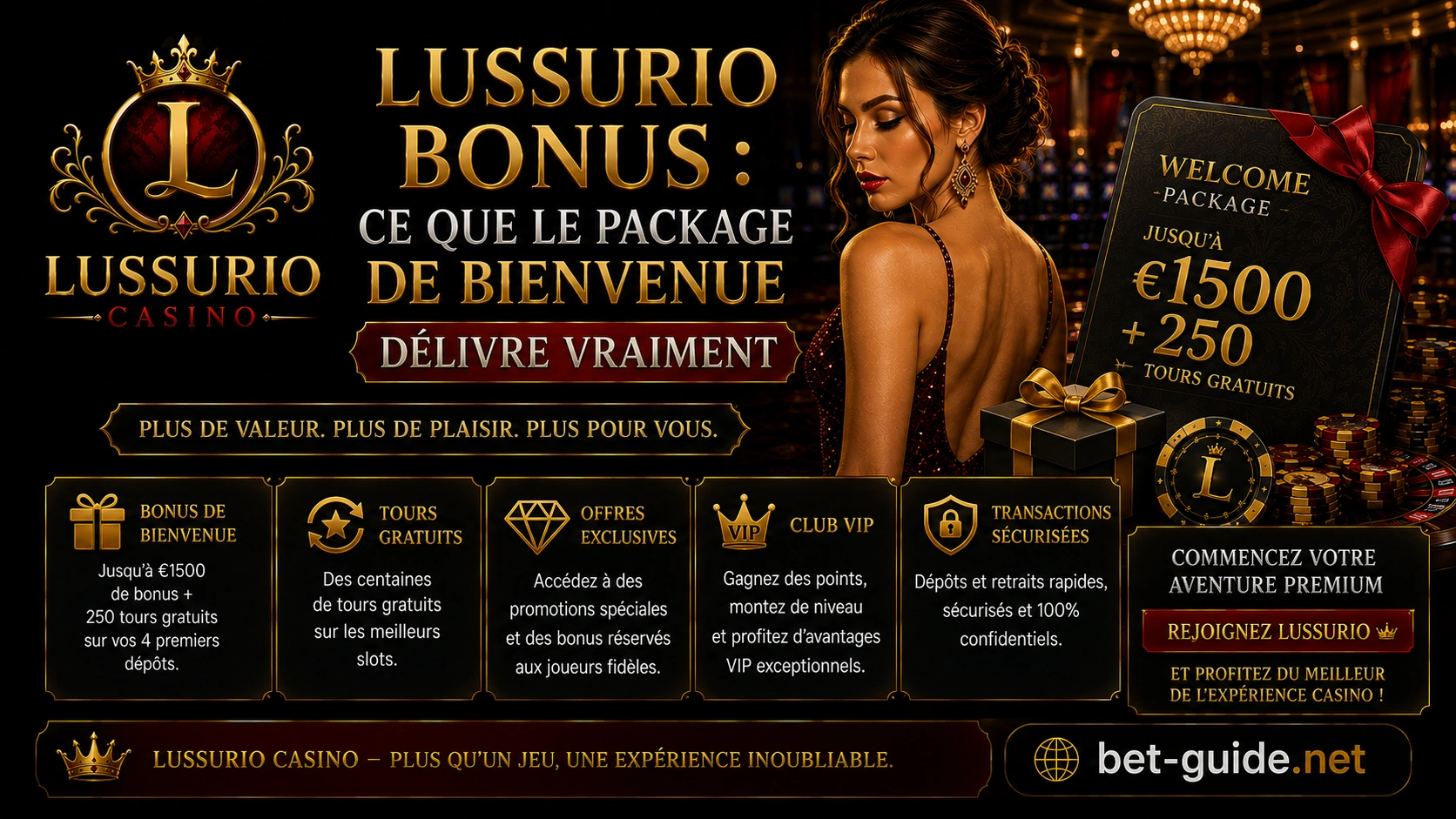 LUSSURIO Bonus : Ce que le Package de Bienvenue Délivre Vraiment