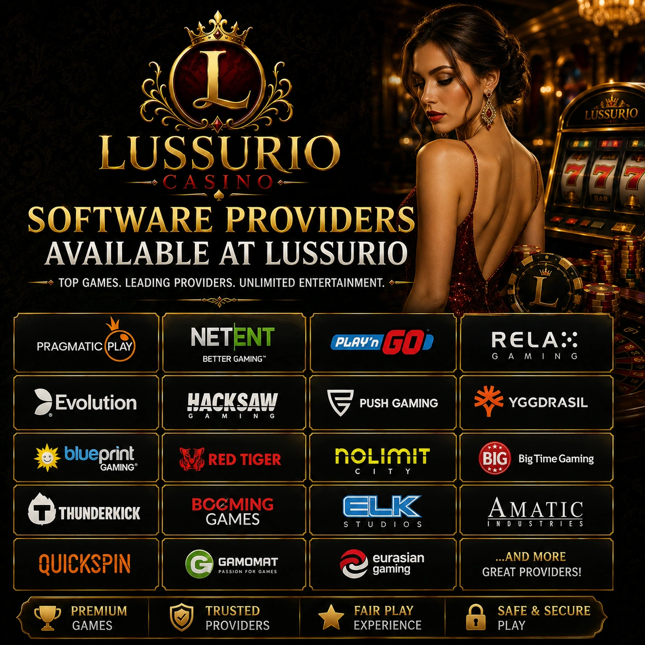 Software providers available at LUSSURIO: