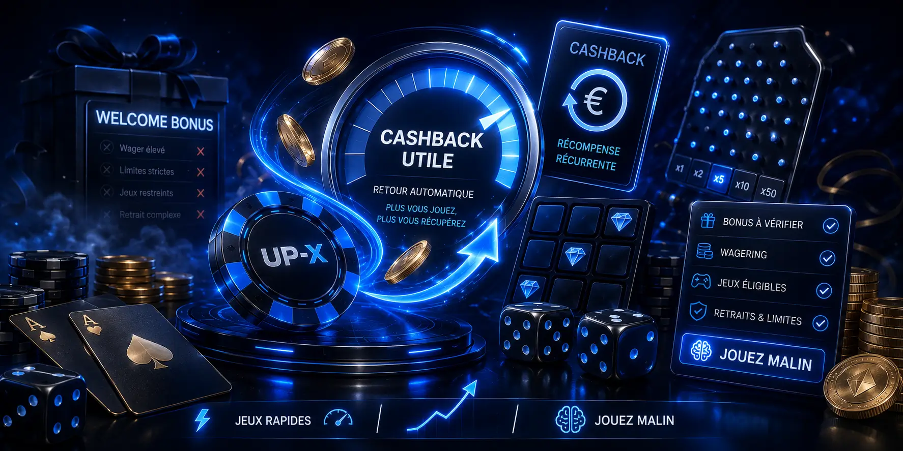 Bonus UP-X : le cashback peut être plus pertinent que le welcome bonus