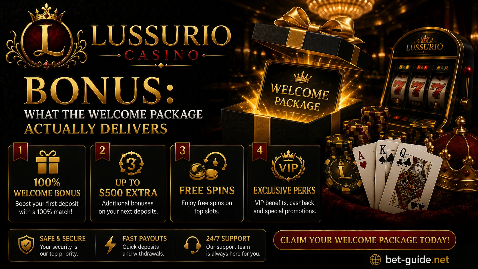 LUSSURIO Bonus: What the Welcome Package Actually Delivers