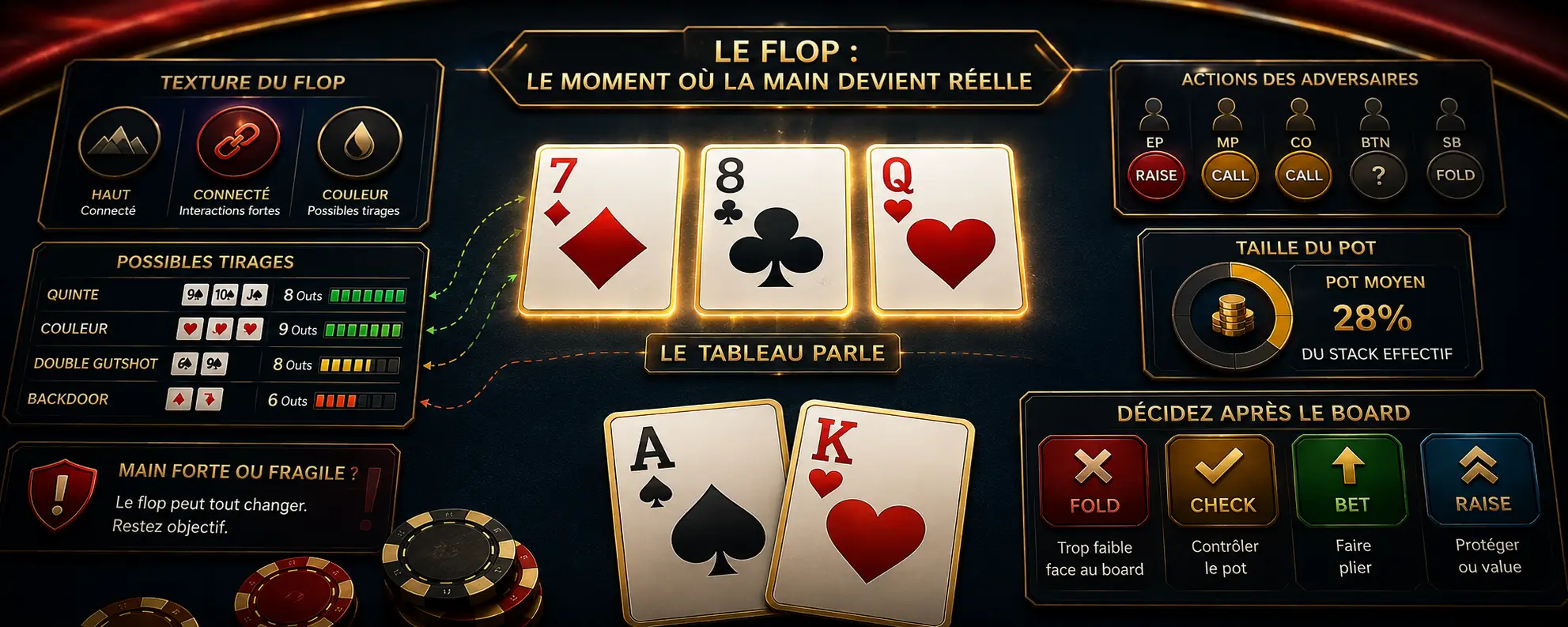Le flop : le moment où la main devient réelle