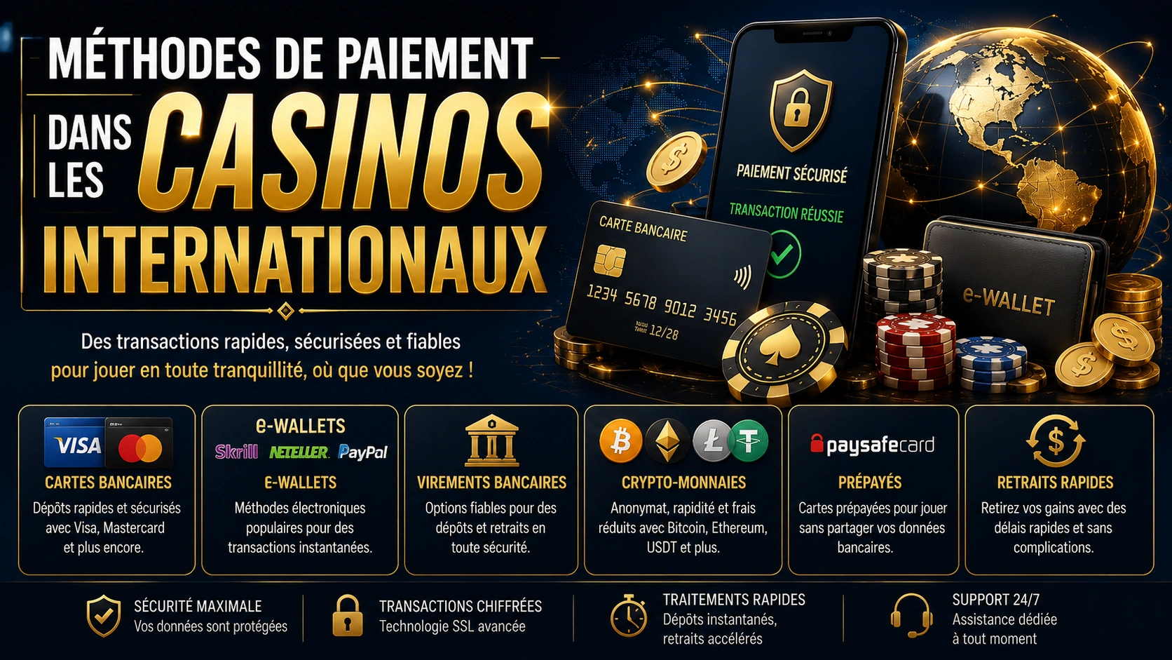 Méthodes de Paiement dans les Casinos Internationaux