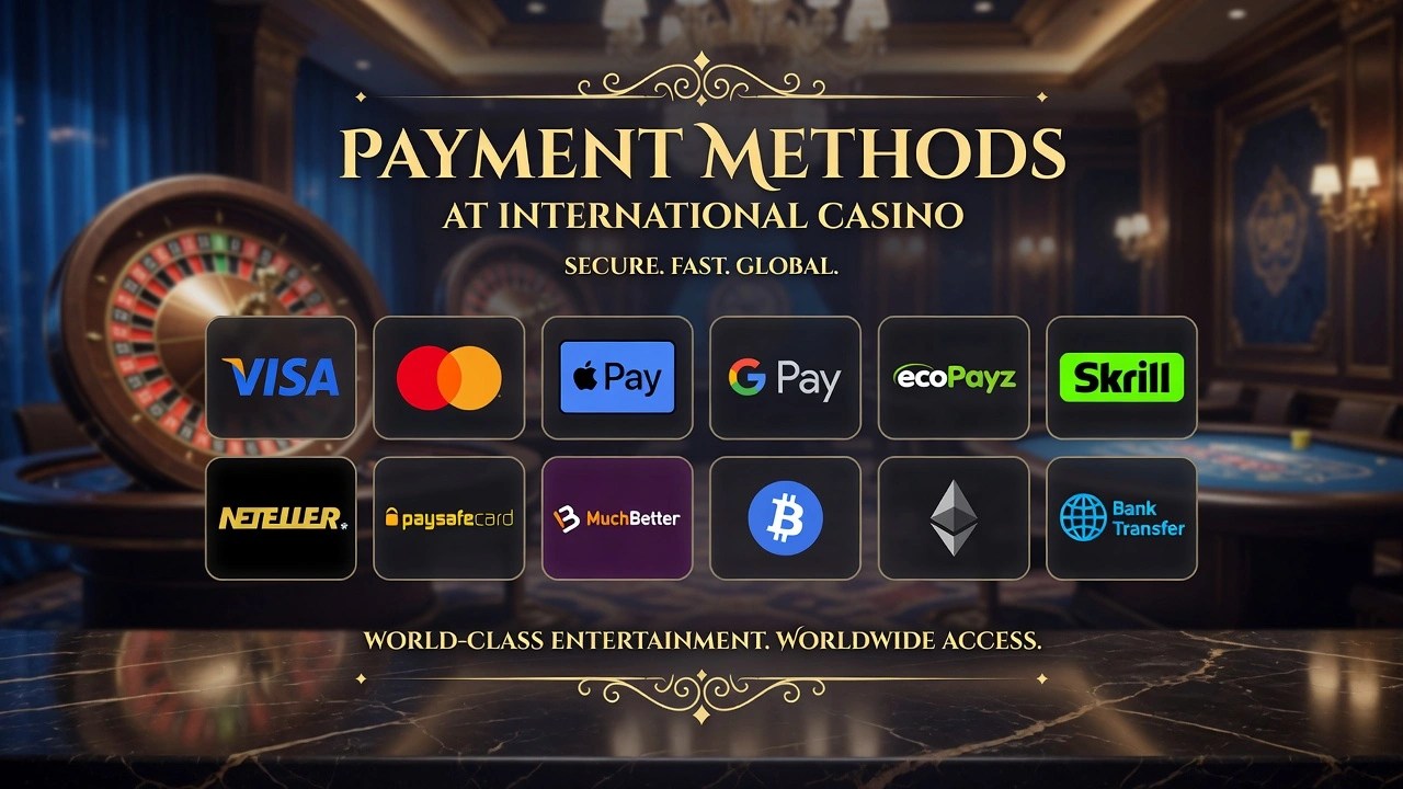 Payment Methods at International Casino