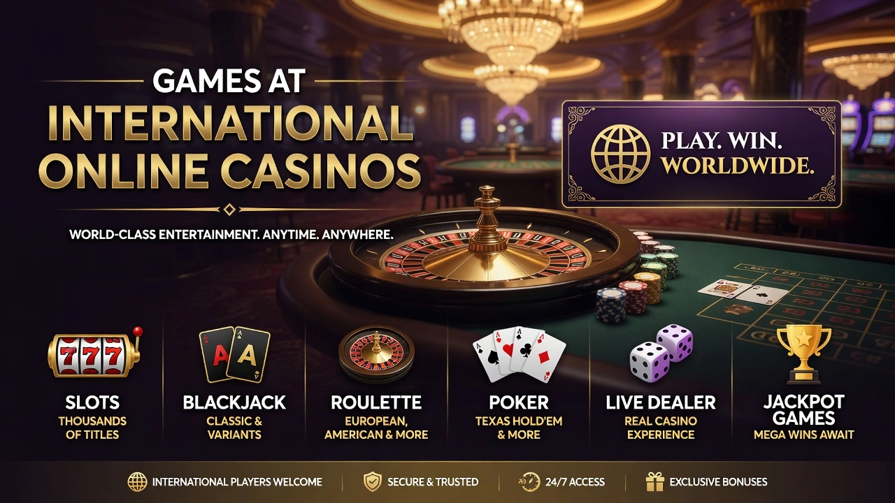 Games at International Online Casinos